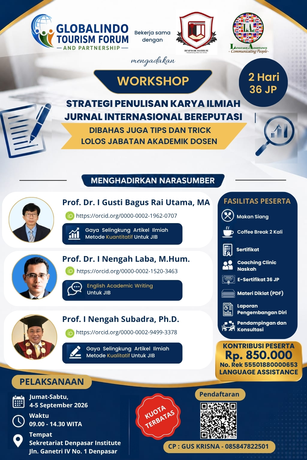 Strategi Penulisan Karya Ilmiah Jurnal Internasional Bereputasi (Tips dan Trick Lolos Jabatan Akademik Dosen)